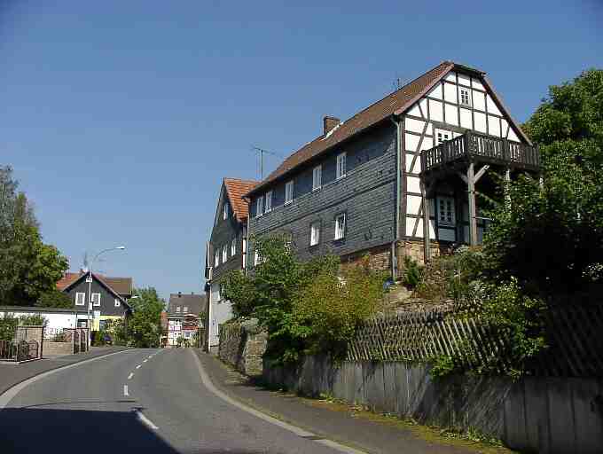 Fachwerkhaus Rückseite am Hang