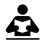 Pictogram of a person reading