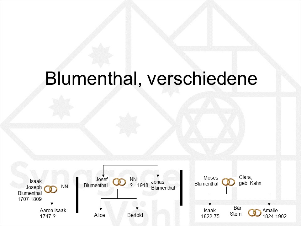 Familie Blumenthal, verschiedene